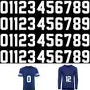 Tenare 44 Pieces 8 Inch Iron on Numbers for Jersey T-Shirt Heat Transfer 0 to 9 Numbers Heat Press Stickers for Team Uniform Sports Basketball Football Baseball Clothing(White)