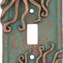 Top Brass Large Octopus/Kraken Electrical Cover Wall Plate Bronze/Verdigris Finish Style 2 - Single Switch, Double, Rocker, Outlet (Single Switch)