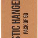 Utopia Home - Plastic Hangers 50 Pack - Space Saving Clothes Hanger - Durable and Strong Closet Organizers and Storage Makes It Ideal Stocking Stuffers or Apartment or Dorm Room Essentials (White)