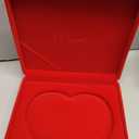 Nsmykhg Velvet Jewelry Box,2 Pack 7.5"x7.5" Pearl Necklace Gift Box Jewelry Set Box Empty Jewelry Box Jewelry Storage Holder,Jewelry Display Cases for Wedding, Anniversary, Travel - 2 Pcs (Red)