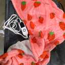 Electric Blanket Heated Throw, Soft Flannel & Sherpa Heating Blanket Throw with 6 Heating Levels & 12hrs Auto Off, Machine Washable, ETL Certified, Home Office Use, 50x60 Inch, Strawberry Red