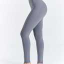 ALLZERO Women's Leggings with Pockets Tummy Control Workout 26" High Waisted Brushed Lined Warm Yoga Pants Fall Winter (Darkgrey)