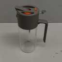 Premium 2-in-1 Glass Oil Dispenser and Sprayer  550ml Refillable Olive Oil Bottle for Cooking and Salad (Dark Gray)