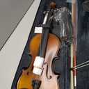 Violin 4/4 Full Size Kit, Solid Wood Acoustic Violin Fiddle Set for Beginner Adult Student Teen Kid with Violin Case, Rosewood Bow, Shoulder Rest, Extra Strings and Cleaning Cloth (Brown, Full)