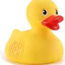 10" Jumbo Classic Yellow Rubber Duck Bathtime Toy, Floating Fun Pool Preschool Bathtub Toy, Giant Flexible Large Yellow Duck for Kids (1)
