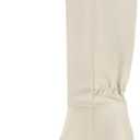 Coutgo Womens Kitten Heel Knee High Boots Pointed Toe Tall Boots Pull On Winter Dress Long Boot Shoes, Size 8, Beige