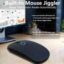 Wireless Mouse for MacBook & iPad, Bluetooth 5.2/3.0 & 2.4G USB-C/USB-A, Rechargeable Silent Slim Mouse with Multi-Device Switching & Activity Mode to Prevent Screen Lock - Blue