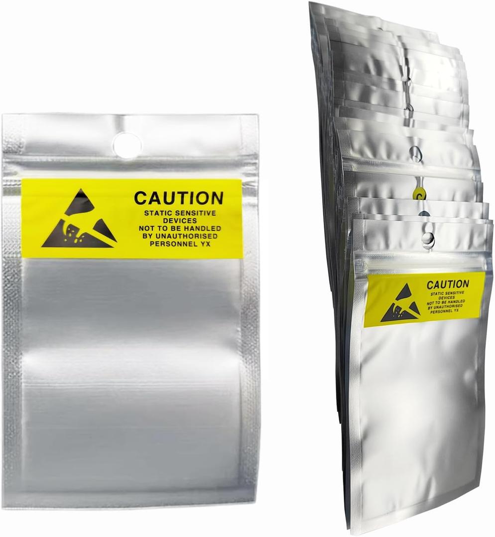100pcs 3.15 * 5.12in ESD Bags,Resealable Translucent Antistatic Bags for SSD,HDD,Anti Static Bag for Hand Drive or Varieties of Electronic Device(100pcs 3.15 * 5.12 in)