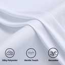 40ft x 14ft White Backdrop Curtains for Wedding-Wrinkle Free Backdrops Curtain Drapes Fabric Photo Back Drop Cloth for Baby Shower Photography Stage Reception, 8 Panels 14ft(H) x 5ft(W)