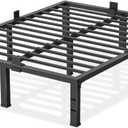 Full Size Bed Frame 12 inch High 3500 lbs Heavy Duty Metal Platform Mattress Foundation with Steel Slat Support/No Box Spring Needed/Noise Free/Non-Slip/Easy Assembly