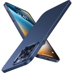 TORRAS SlimFit Designed for iPhone 15 Pro Case, Ultra Thin 15 Pro Phone Case, Velvety Feel, Lightweight AntiScratch Matte Hard iPhone 15 Pro Case 6.1 inch, Blue