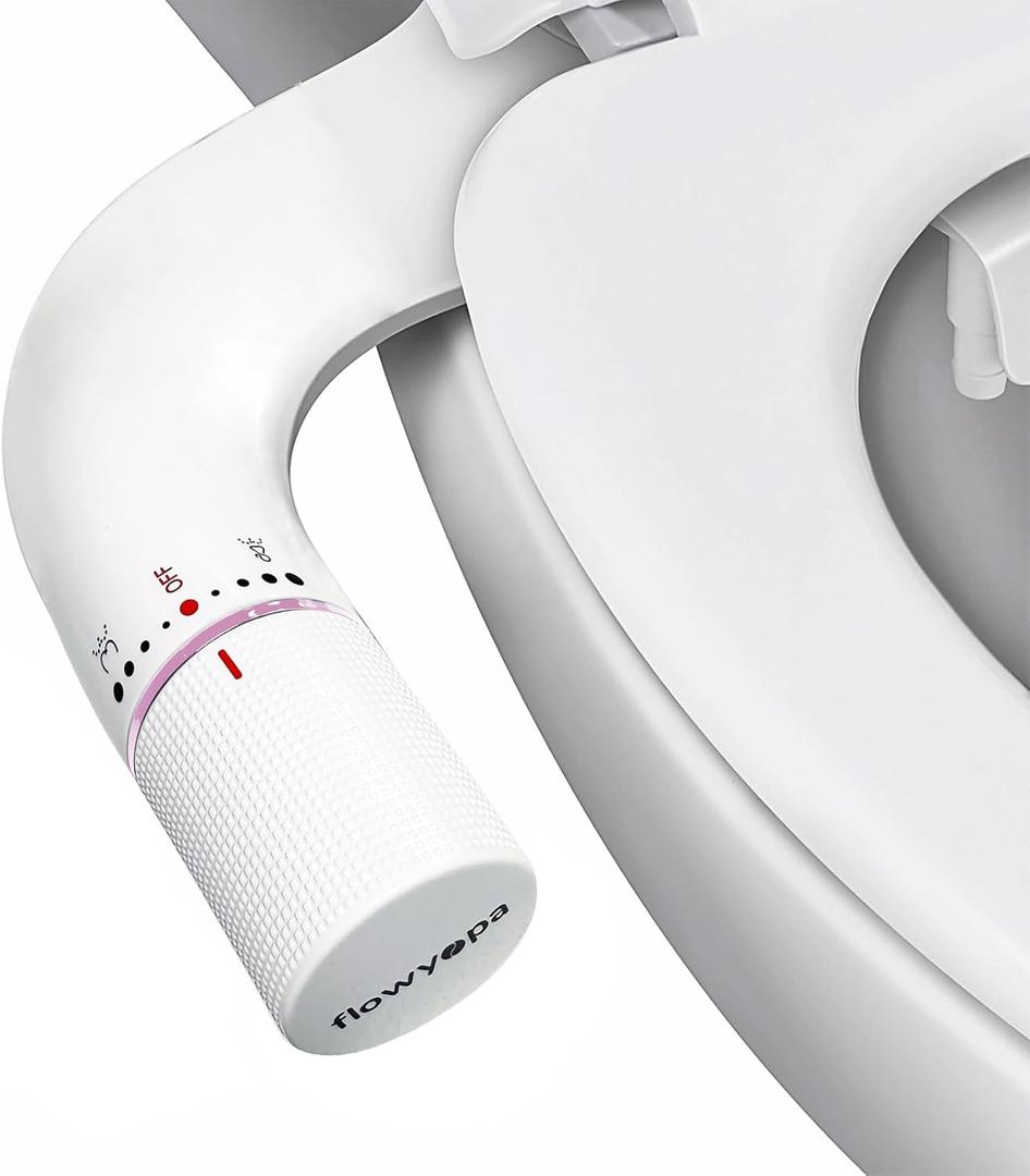 Ultra-Slim Bidet Attachment for Toilet Easy to install - Dual Nozzle (Frontal & Rear Wash) with Adjustable Cold Water Pressure - Fresh Cleanliness Home Gifts for Women (Rose Gold)