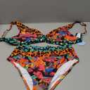 Hilinker Women's Leopard Bikini Swimsuits V Neck High Waisted 2 Piece Bathing Suits Size M