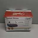 Homemate Heated Blanket Electric Throw - 50"x60" Heating Blanket Throw 1/2/4/6/8 Hours Auto-Off 10 Heat Level Over-Heat Protection Flannel Sherpa ETL Certification (01 - Light Grey)