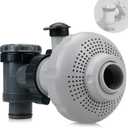 12355 Large Inlet Air Nozzle with Plunger Valve for Intex Pools, Above-Ground Pool Filter Pump On/Off Pool Drain Valve Part, Compatible with Intex, Coleman Frame Set & Ultra Frame Pools