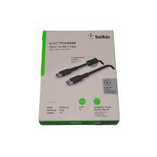 Belkin - BOOST↑CHARGE Braided USB-C 2.0, Fast Charging Cable 100W for iPhone, iPad, MacBook, Samsung, Nintendo Switch 2 & More - Black