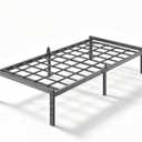 ZIYOO 14 inch Twin Metal Bed Frame for Bedroom, Guest Room & College Dorm, Heavy Duty Platform Bed with Sag-Resistant Support, No Box Spring Needed, Anti-Slip Steel Structure, Easy Assembly, Black