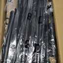 DAOYA Corner Shower Caddy Tension Pole - 4 Tier Stainless Steel Rustproof Shower Corner Caddy for Bathtub Bathroom Shower Organizer Shelves Adjustable Pole 25-114.2 Inch Black