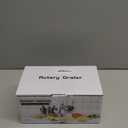 Ourokhome Rotary Cheese Grater Hand Crank, Kitchen Shredder Speed Mandolin Slicer Nuts Grinder with Handle and Drum Blades for Cheese, Vegetable, Walnuts, Chocolate, Potato, Carrot, 3 Blades, White