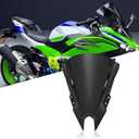 for NINJA500 SE Ninja500se ninja500 2024 2025 2026 new Accessories Windshield Double Bubble Wind Deflector Protector Fairing Windshield Deflector(18" Black)