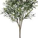 Alupssuc Olive Trees Artificial Indoor, 6FT Tall Faux Olive Tree with White Planter, Artificial Plants with Lifelike Fruits and Realistic Leaves for Modern Home Office Living Room Decor