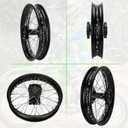 1.85x14 Rear Wheel Rim and 12mm Bearings Strip Kit fit 90/100-14 3.00-14 14 Inch Dirt Pit Bike Tire KLX125 KX85 TTR125 YZ80 RM80 Taotao DB17 SR150 DR90 Apollo 125 Motorcycle Parts (15mm Axle)