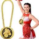 Tondiamo Sports MVP Turnover Chain Medal 6" Big Gold Champ Award Necklace Chain Baseball Basketball Football Soccer Softball Volleyball Sports Competitions Prize Gifts and Party Favors