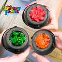 Novelty Place 12 Pcs Spooky Halloween Candy Cauldrons - Mini Black Cauldron Small Bucket for St. Patricks Day Pot of Gold, Trick or Treat, Halloween Decoration and Kid Birthday Party Favors