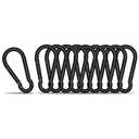Small Carabiner Clip Hook, 1.97 inch 10 pcs Black Heavy Duty Spring Snap Hook Key Chain, Carabiners Clips for Outdoor Camping, Swing Set, Hammock, Hiking Travel, Fishing, Quick Link Keychain