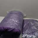 Exclusivo Mezcla Lightweight Summer Reversible Queen Size Comforter Set, Down Alternative Comforter with 2 Pillow Sham, Queen Size Bedding Set for All Seasons, Deep Purple/Lilac