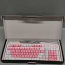 AULA 99 Key Keyboard, Wireless Gaming Keyboard Bluetooth Computer Keyboards Creamy Cute with Number Pad RGB Backlit Tri-Mode BT/2.4GHz/USB-C - Pink