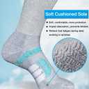 Womens Cushioned Athletic Running Crew Socks Breathable Wicking Comfort Hiking Socks 5 Pairs (Gray)