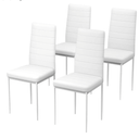 Dining Chairs Set of 4, Velvet Upholstered Kitchen Chair, Mid-Century Modern Dining Chairs with Metal Legs for Living Room, Dining Room, Kitchen (White, Set of 2)