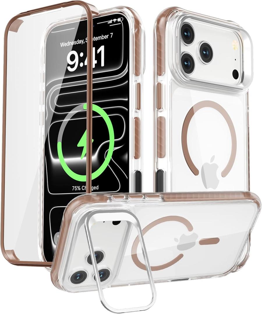 Magnetic for iPhone 17 Pro Max Case, Built-in Screen Protector