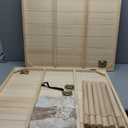 Folding Picnic Table, 60 x 30 in Portable Solid Wood Boho Low Picnic Table