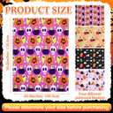 Buryeah 4 Pack Fall Throw Blankets Pumpkin Maple Leaf Turkey Lightweight Soft Warm Cosy Thanksgiving Autumn Flannel Blanket for Sofa, Bed, Couch, Home Decor(Skeleton,40 x 50 Inches)