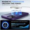 Magnetic for iPhone 13/14 Case, Military Grade Drop Protection, Compatible with MagSafe, Shockproof Anti-Fingerprint Translucent Phone Protective Cover for iPhone 13/14 (6.1"), Deep Purple