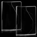 2 Pcs A6 Clear Plastic Cover 9.65 x 6.57 Inches Transparent Waterproof PVC Notebook Strong Plastic Protective Cover for Books