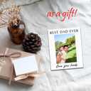 FRRCREU Wooden Picture Frame For 4" X 6" Photo -Best Dad Ever, Love You Loads - Desktop, Shelf, Counter Decor, Father Gifts From Daughter Son, Father's Day Gifts (With Iron Bracket) - A02