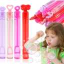 2 Pack Mini Bubble Wands with Heart-Shaped Lids 24 pcs