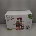 Red Kids Play Kitchen Set, Toddler Kitchen Playset with Sound & Light, Cooking Stove with Steam, Play Sink, Play Food Toy and Kitchen Accessories, Kitchen Toy for Kids Girls Boys - Red