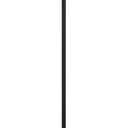 Benjara Sie 59 Inch Floor Lamp, Linen Shade, Round Base, Metal Pole, Black and Navy Blue