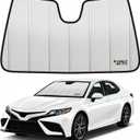 Windshield Sun Shade Deluxe Compatible for 2018-2024 Toyota Camry Sedan Silver Reflective 6 Layers Accordion-Folding Front Sun Visor