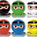 Naozinebi 72PCS Ninja Birthday Plates Karate Party Supplies Ninja Warrior Tableware Master Plates Disposable Paper Dessert Plates for Boys Girls Kids Baby Shower Favors 6.7 * 6.7inch