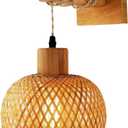 Rattan Wall Sconce Light,Lamps for Bedroom, Farmhouse Wall Sconces, Wall Mount Light Fixture Indoor, Boho Bedside Wall Sconces for Living Room (Rattan)