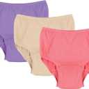 SUPPORT PLUS Womens Incontinence Underwear Washable Reusable 20 oz. Color 3 Pack - Medium