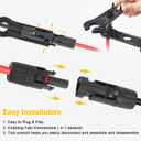 2 Pairs Solar Connectors Y Branch 20A Cable Parallel Adapter Cable Wire Plug Tool Kit for Solar Panel(M/FF+F/MM)
