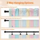 Spring Easter Swag Kitchen Curtain Valance for Windows,Eggs Bunny Cute Rabbits Window Treatments Short Swag Topper for Kitchen Windows Bathroom Bedroom,28 x 36 Inch, 1 Pair