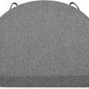 Shinnwa Kitchen Chair Cushions, Non-Slip Dining Chair Cushions with Ties and Machine Washable Cover, 17 x 16.5 x 2in, Dark Grey
