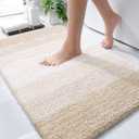 Olanly Bath Mat 30 x 20 Inch, Extra Soft Absorbent Microfiber, Rubber Backing, Quick Dry, Machine Washable, Bathroom Floor, Tub, Shower, Home Decor, Light Beige